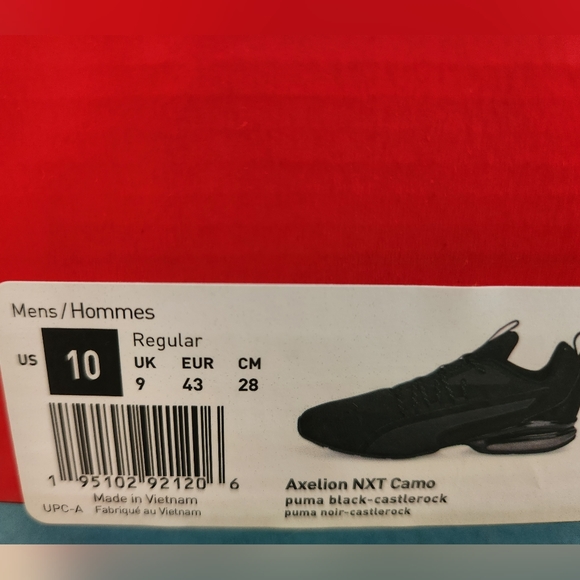 Puma Axelion NXT Camo Athletic Sneaker Black Running Size 10 Brand New Shoe - Picture 4 of 4